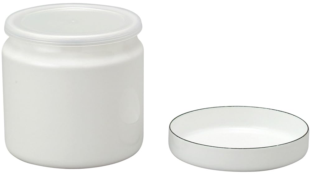Nodahoro Enamel Canister Storage Container Medium Size for Green Coffee TUTU Made in Japan Tea, Tea, TU-11