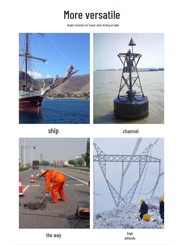 Solar LED Marine Tricolor Navigation and Signal Light - Red, White, Green Flashing Lights