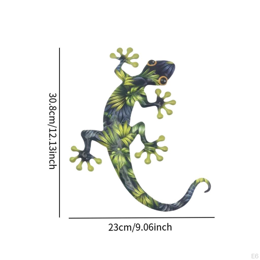 Animal Statues Metal Gecko Decor Gift for Home And Garden