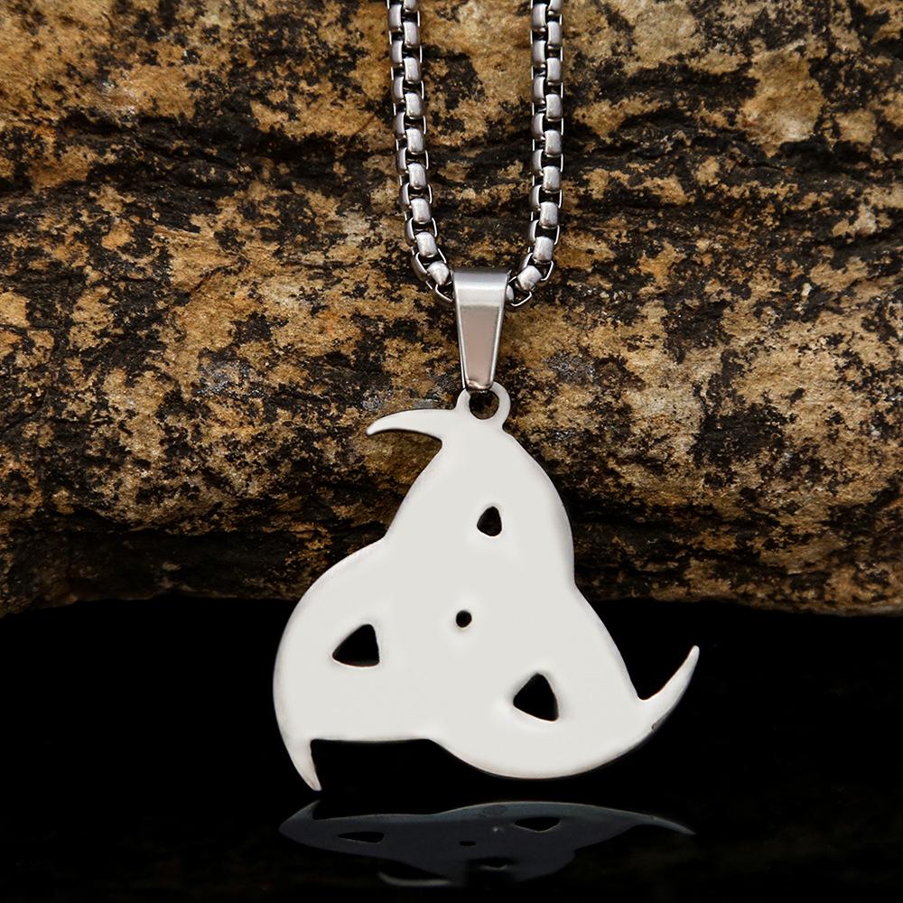 Viking Sun Totem Titanium Steel Men's Necklace - Nordic Retro Stainless Steel Pendant Chain for Women