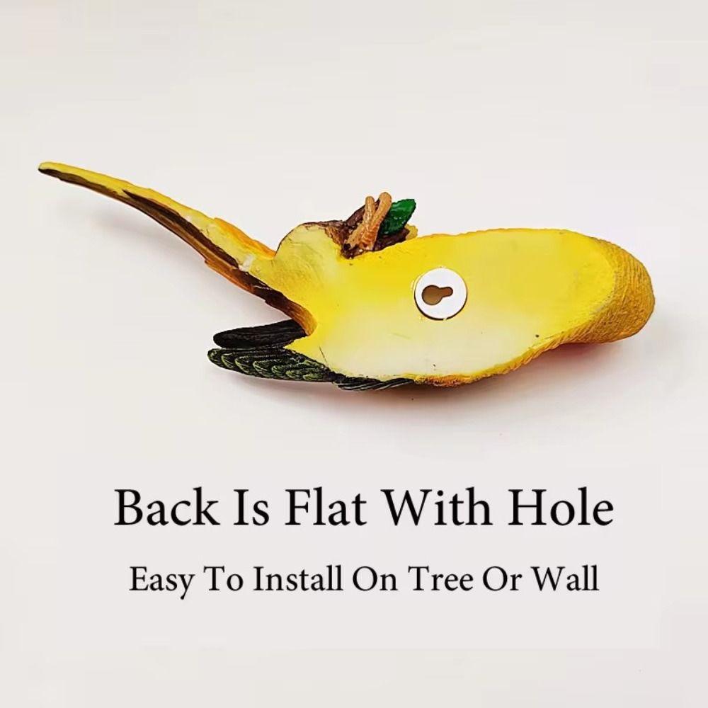 Simulated Animal Sculpture Wall Mounted Bird Figurines Budgerigar Parrot Statue  Flowerpot