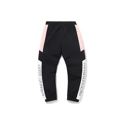 Li Ning Loose Fit Casual Running Pants Women Bottoms Black Pink AYKQ854-2