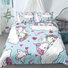 Cartoon Unicorn Duvet Cover Set With Pillowcase Queen King Size 2 3 Pcs Bedding For Kids Adults Polyester