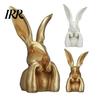 Indoor Bunny Decoration Easter Figurine Cute Rabbit Holding Face Statue 3D Printed Crack Resistant Figure Ornament for Living Room Bedroom
