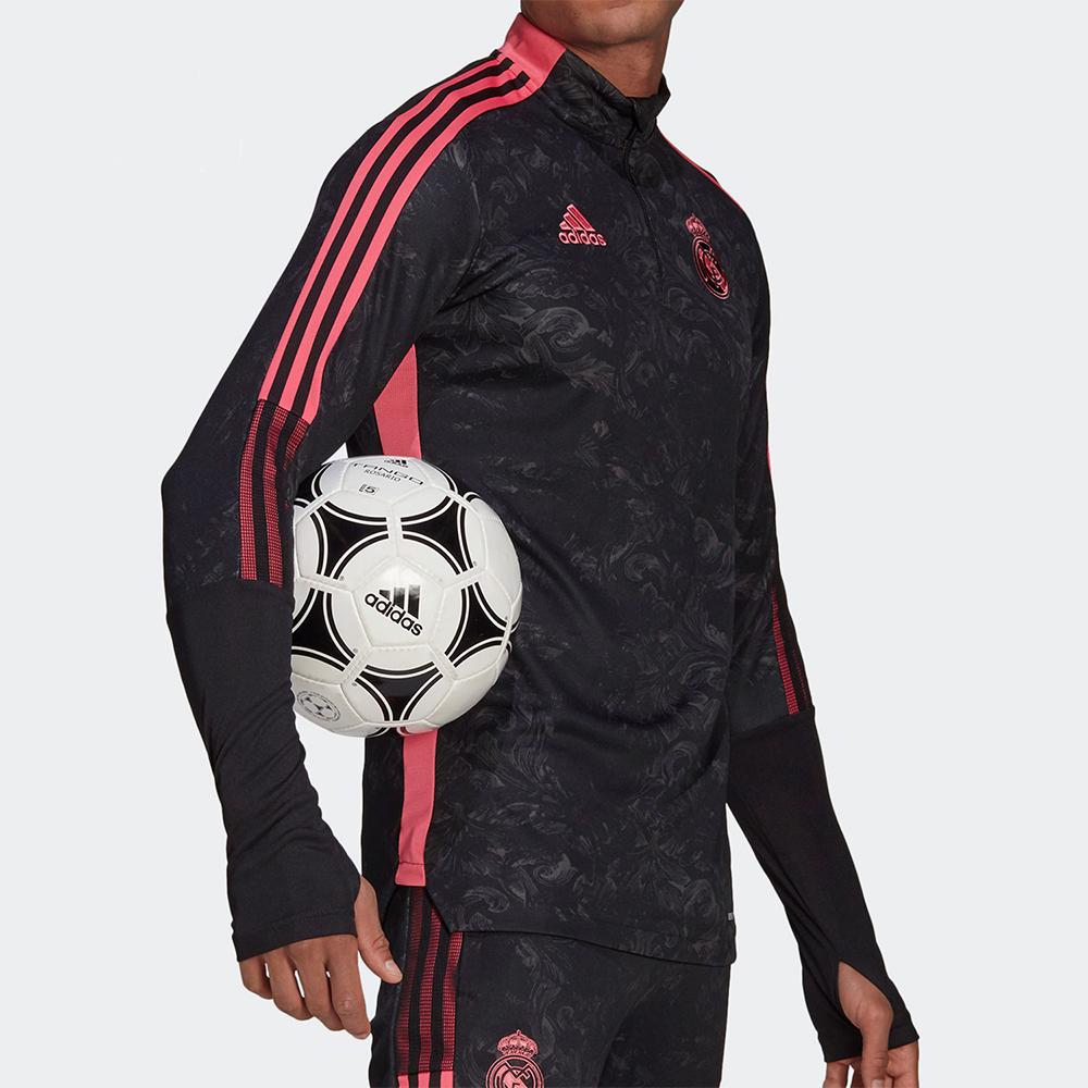 Adidas Tréninkový fotbalový dres s dlouhým rukávem sezóny 20-21 Real Madrid Pánské topy Černá GL0040