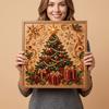 Kit Pittura Fai da Te Arte Perla di Natale Stella a Cinque Punte Albero di Natale, Decorazione Casa Festiva Artigianato Pittura Diamante