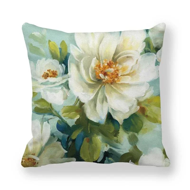 Housse de coussin florale camélia Rose, taie d'oreiller Vintage à imprimé Floral, décorative pour canapé