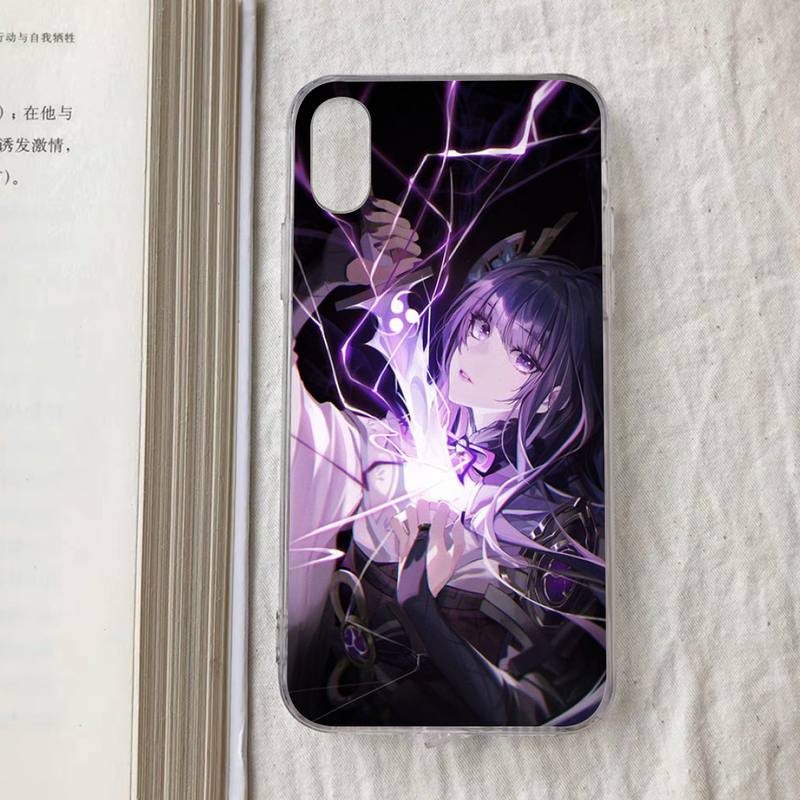 Genshin Impact Raiden Shogun Phone Case for iPhone 11 12 13 Mini Pro Max 8 7 6 6S Plus X 5 S SE 2020 XR XS 10 case
