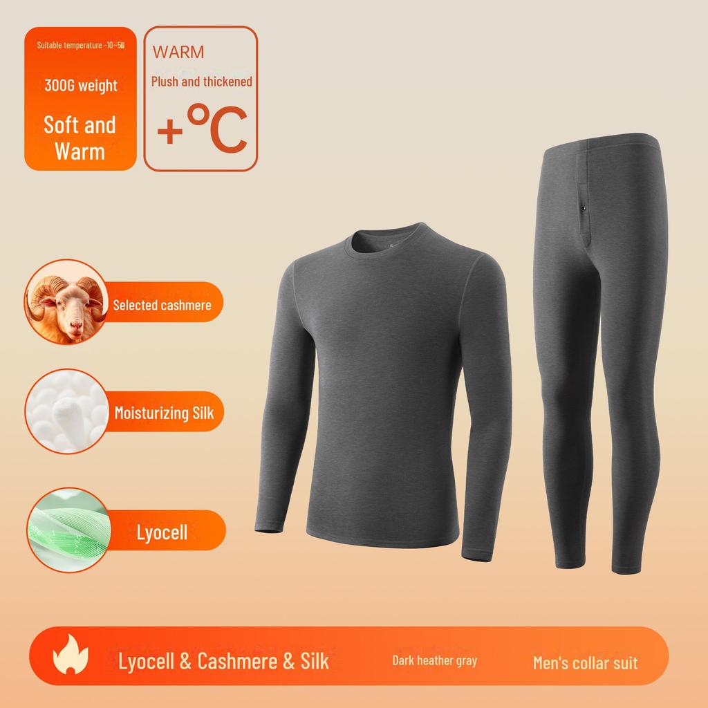 Kaszmirowo-jedwabna bielizna termiczna: Antybakteryjny damski i męski lyocellowy garnitur jesienno-zimowy