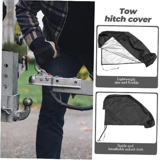 Trailer Hitch Cover 34X24X16 Inch Travel Trailer Tongue Jack Protector Waterproof Dustproof Rv Tow Hitch Cover for Car Caravan