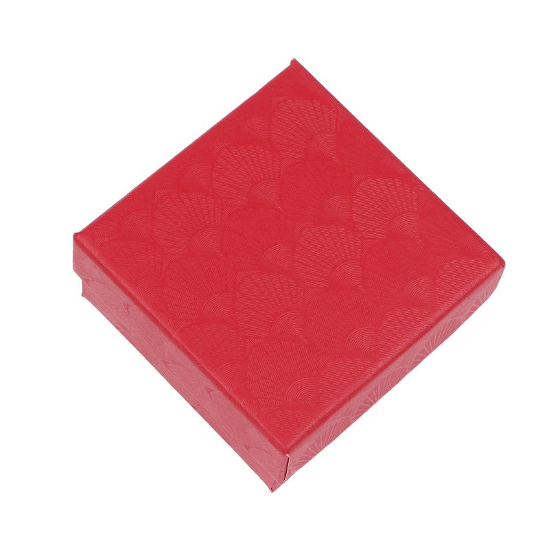 5Pcs 7X7Cm Cardboard Jewelry Packaging Box Necklace Earring Bracelet Box Paper Gift Storage Case With Black Sponge