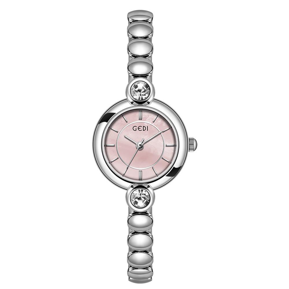 Gedi Luxury Mother-Daughter Mother-of-Pearl Quartz Watch with Alloy Bracelet – Waterproof and Exquisite Design