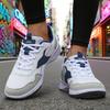 Women's Pu Leather Shoes New Lightweight Non-slip Sneakers Breathable Male Outdoor Running Shoes Women Large Size Lace UpShoes