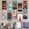 Air Races Metal Plate Tin Signs Retro Top Gun Airplane Metal Poster Garage Club Bar Home Wall Decoration 15x30cm