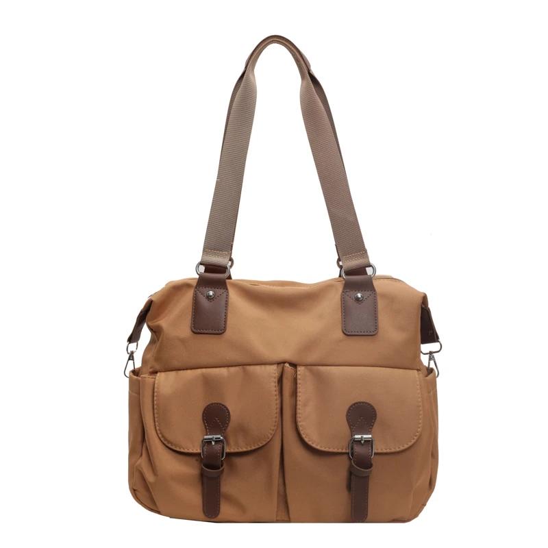 Decorative Nylon Shoulder Bag for Women Casual Monochromatic Large Capacity Fashion Bag Quality