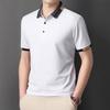 Men's Summer Ice Silk Polo T-Shirt: Fashionable Casual Short Sleeve with Lapel