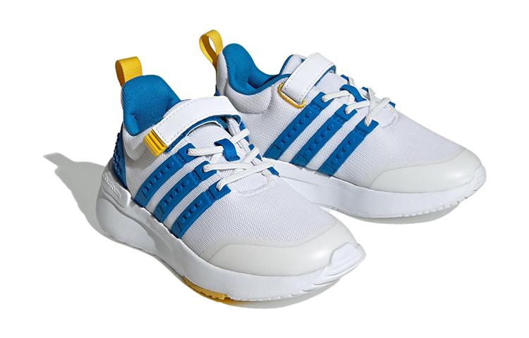 LEGO x Adidas Neo Racer TR21 Elastic Fabric Abrasion Resistant Low top Kids' Running Shoes White Blue Kids' IF2888