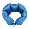 Inflatable Neck Pillow for Travel Office Rest With Air Pumps Storage Box Double Sideds Fabric TPU Materials