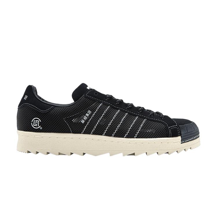 CLOT x Neighborhood x adidas Superstar Czarne Sneakersy Unisex Core-Black Wonder-White IE8879