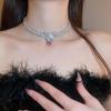 Collana Zircone Nodo a Farfalla Goccia d'Acqua: Elegante Catena per Clavicola - Accessorio Versatile per Donne