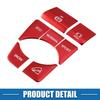 7pcs Car Handbrake Drive Mode Button Cover for Toyota RAV4 19-22 Red