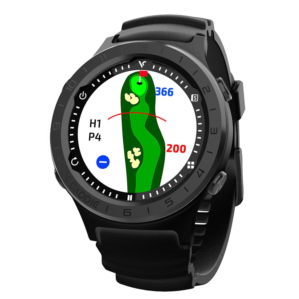 Voice Caddie Genuine Golf Watch GPS Golf Navi A3 Acely 2023 Wristwatch Type GPS Distance Measuring Instrument Black