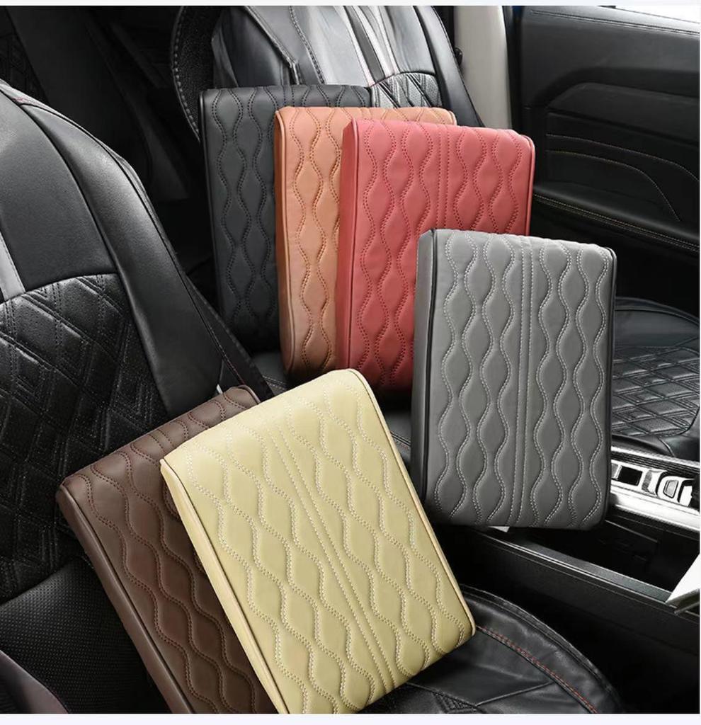Universal Memory Foam Leather Car Armrest Pad - Heightening Central Cover Pillow