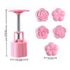 Hand Press Mooncake Mold Easy Demolding Clear Flower Stamps Food Grade for Home Baking Mid Autumn Festival DIY