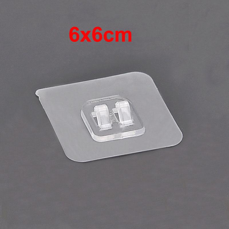 

4pcs Adhesive Wall Hook Transparent Door Wall Hanger Strong Hooks Bathroom Shelf Sticker Adhesive Hooks for Kitchen Organizer