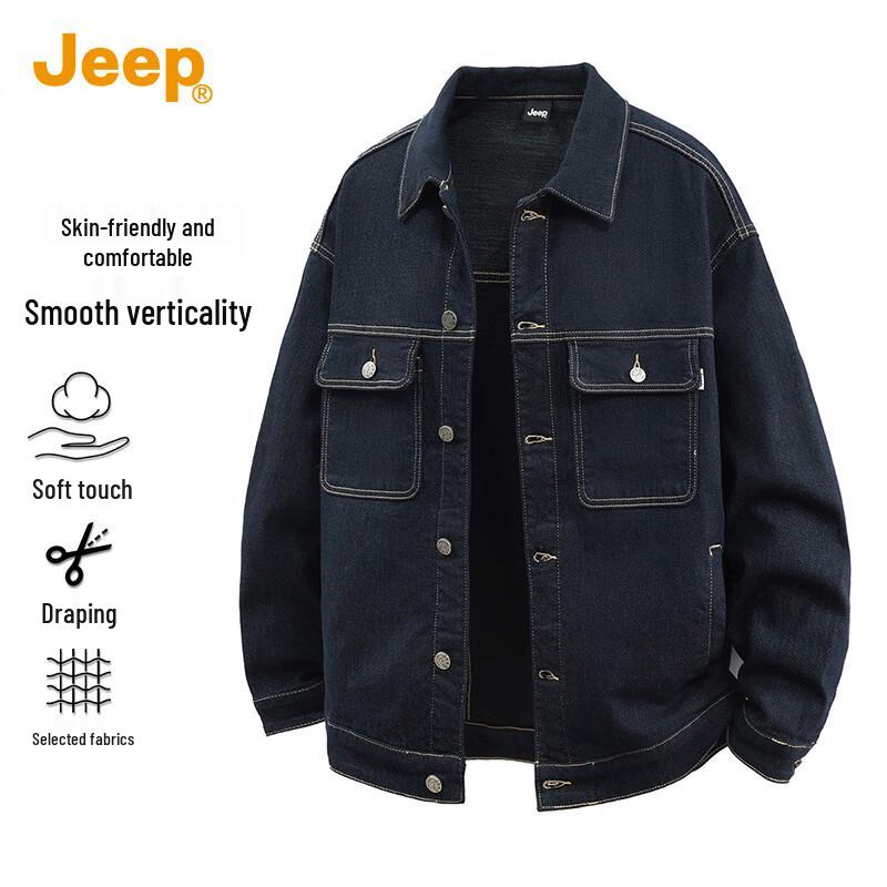 

JEEP Men s Multi-Pocket Denim Workwear Jacket XL