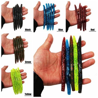 SOUGAYILANG 5 pezzi di esche da pesca morbide esche a vite senza fine esche esche da pesca per basso