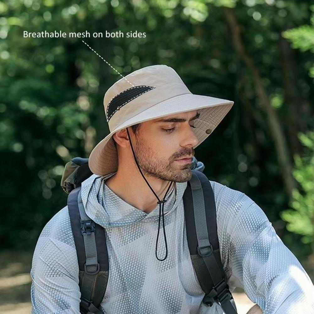 Breathable Fisherman's Hat Anti-UV Mountaineering Cap Portable Bucket Hats