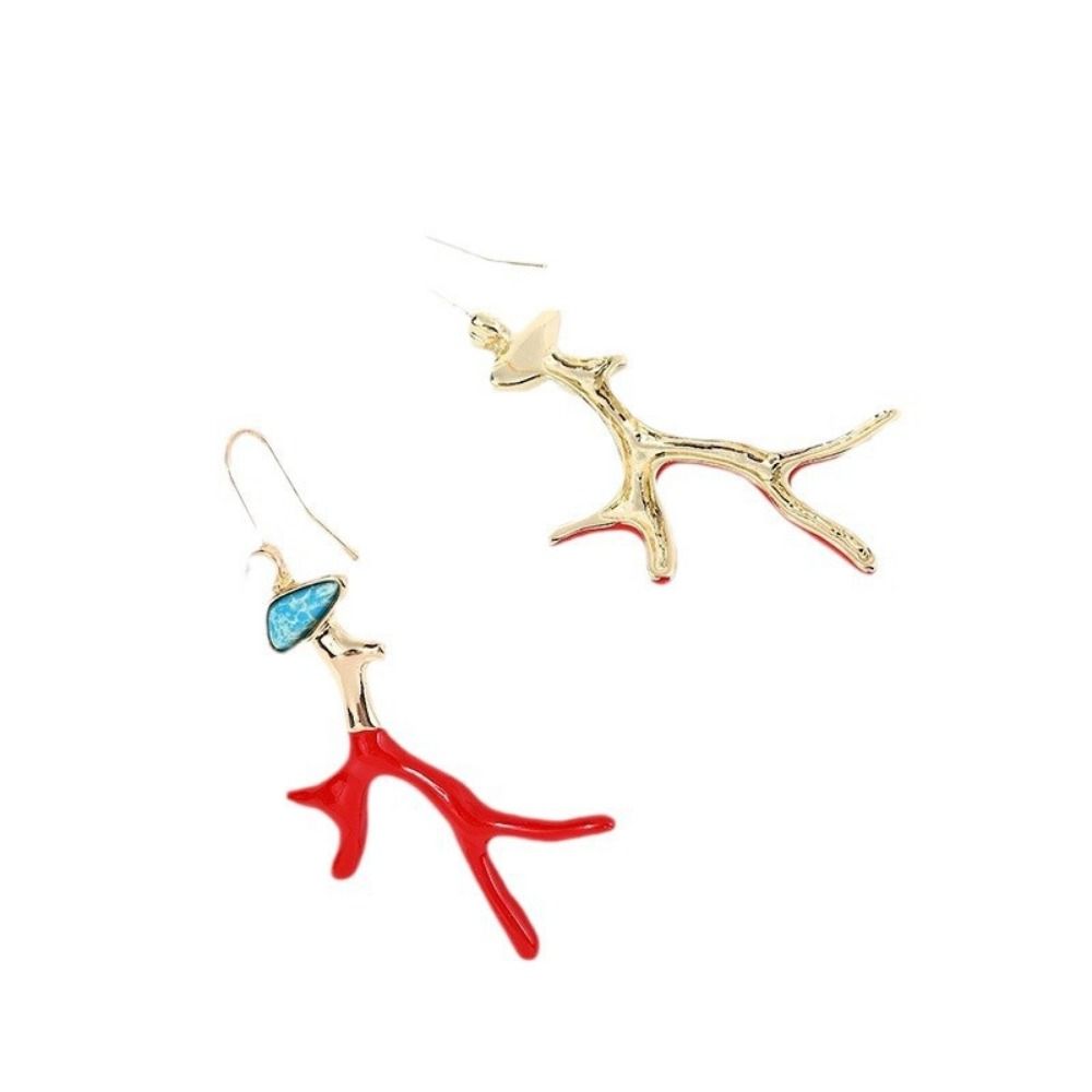 U-Shaped Enamel Glaze Earrings Clear Geometric Drop Earrings Irregular Colored Earrings  Women