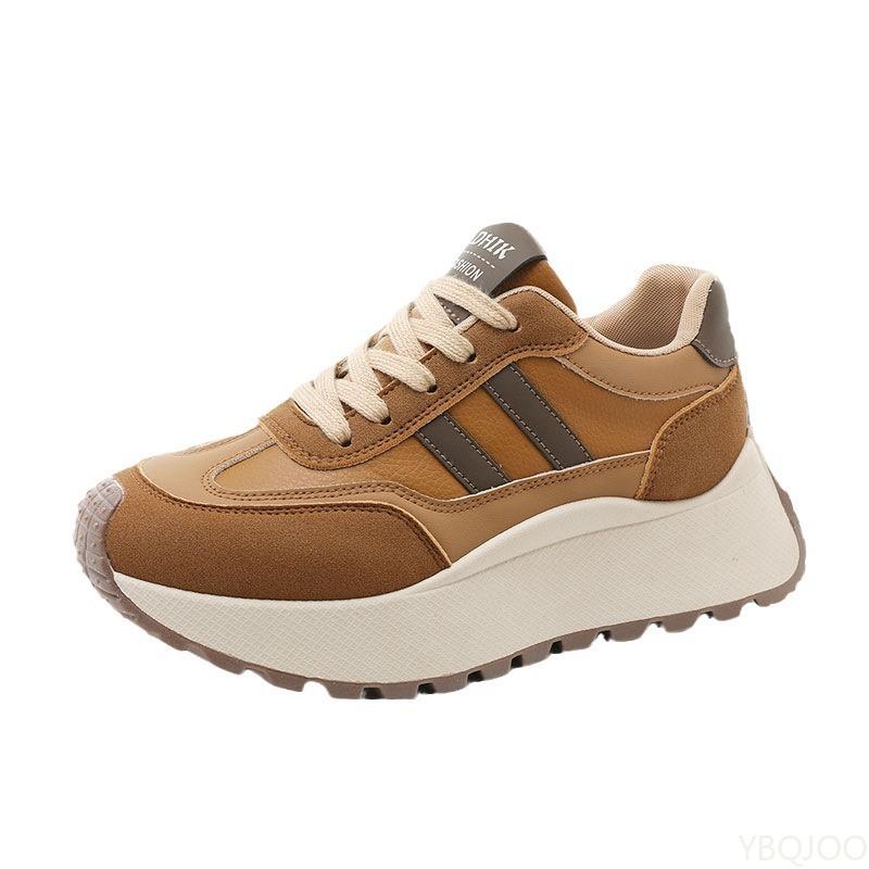 Neue Sommer-Herbst-Damenschuhe mit dicken Sohlen und erhöhter Höhe, lässige Sport-Schuhe, schlicht, bequem, modische Damenschuhe