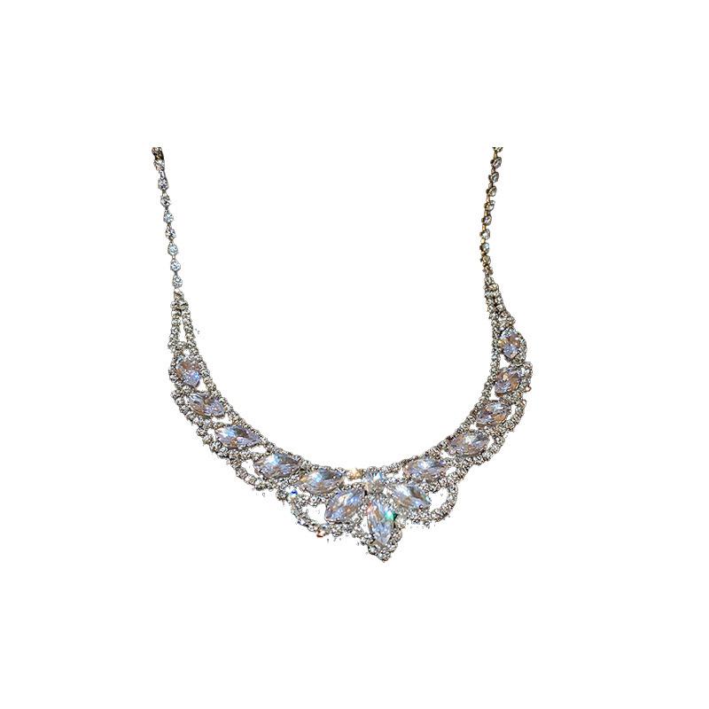 Elegant Full Diamond Tassel Necklace & Sweater Chain Set - Luxurious Cold Style Jewelry