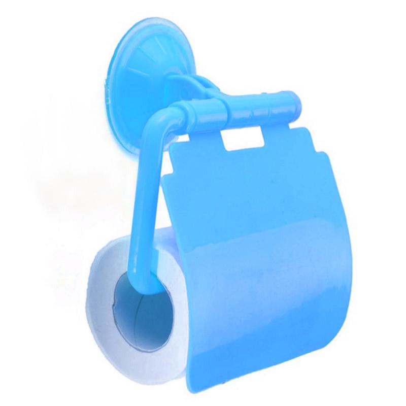 Plastic Suction Cup Toilet Paper Holder Bathroom Wall Mounted WC Paper Phone Holder Shelf Towel Roll shelf Bathroom Accessories