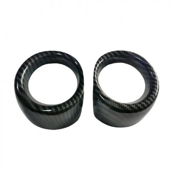 For Subaru XV Crosstrek 2013-2015 Carbon Fiber Front Fog Light Lamp Frame Trim