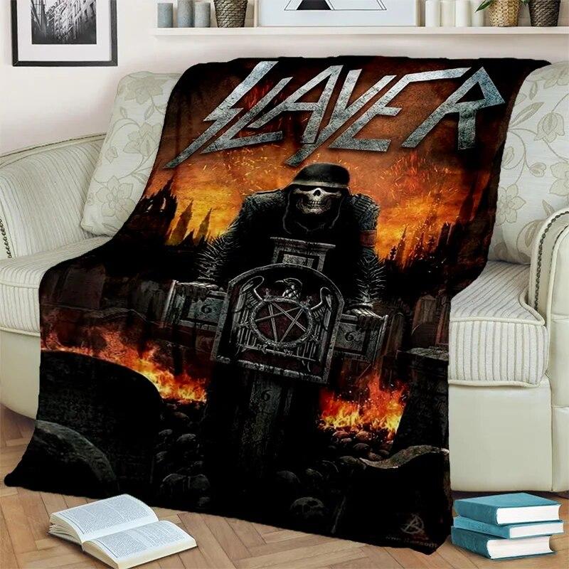 Одеяло Rock Slayer Heavy Metal Band, мягкое одеяло для дома, спальни, кровати, дивана, пикника, путешествия, офиса, отдыха, одеяло, детское одеяло