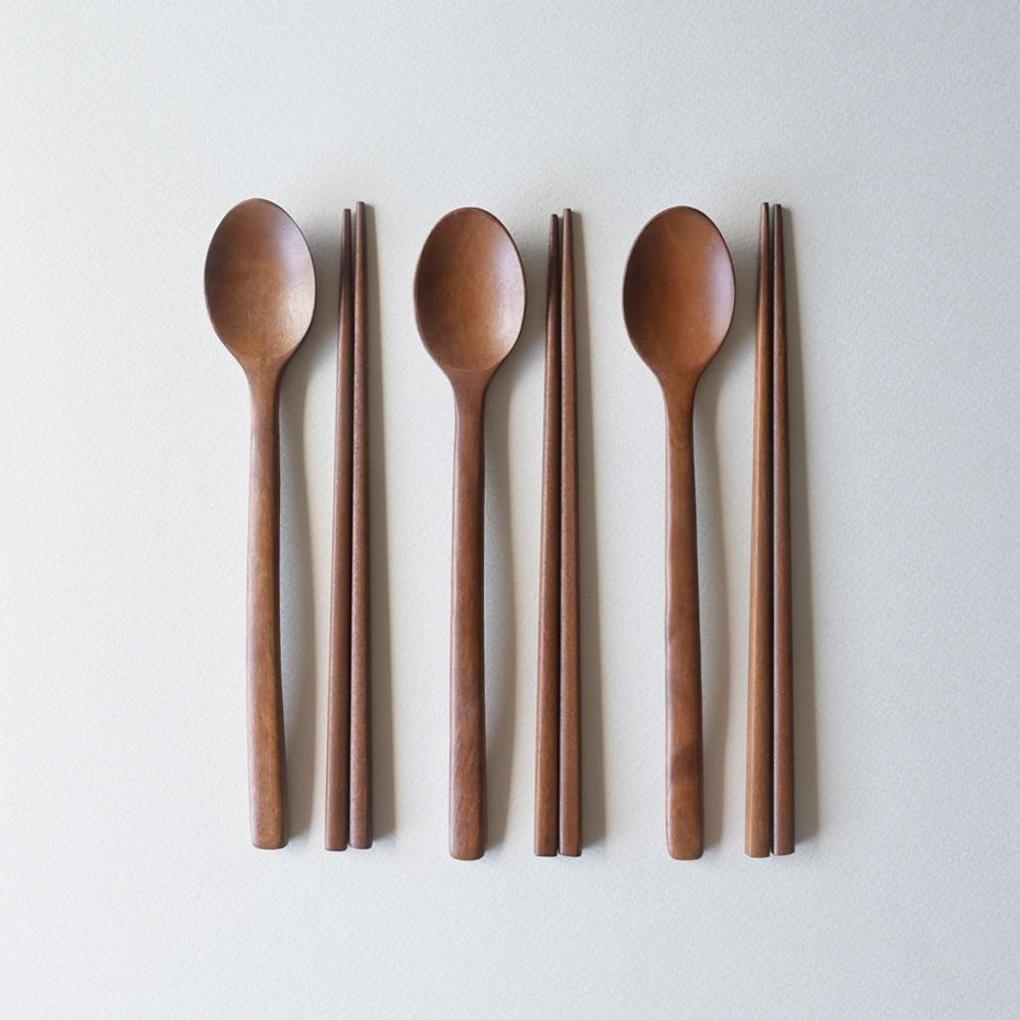 Romwood Palisander Holz Kinderlöffel Set