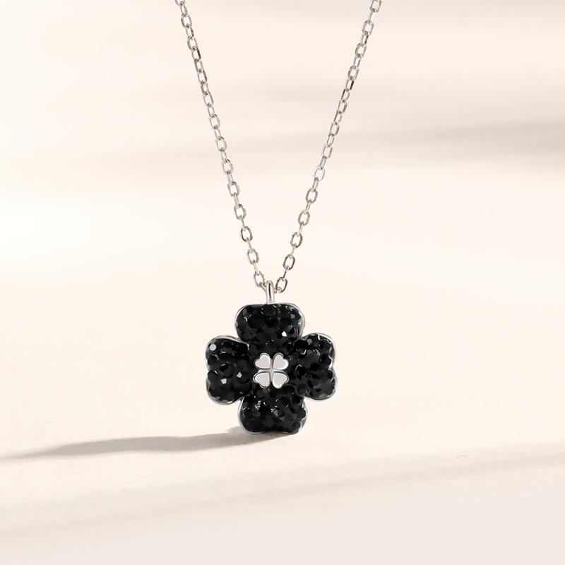 

Ожерелье с четырехлистным клевером, женская ниша, изысканная мода, легкая роскошь, высокое качество, ощущение, полное бриллиантов Ожерелье с подвеской в виде четырехлистного клевера