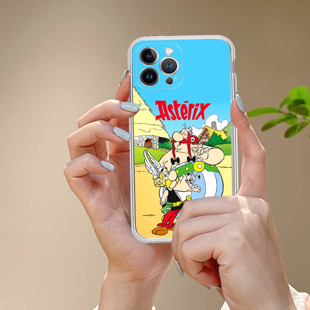 A-Asterix Et O-Obelix M-Manga Transparent TPU Phone Case For IPhone 17 11 12 13 14 15 16 Pro Max 16 Plus Cover