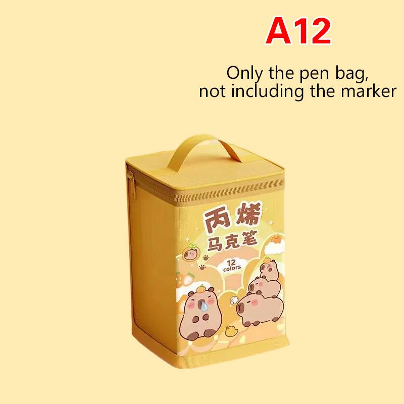 

12/24/36/48/60/80/120 Слотов Чехол на молнии для маркеров, Большая вместимость, Сумка для хранения художественных маркеров, Портативный водонепроницаемый держатель для маркеров