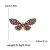 Rhinestone Butterfly Brooches for Women Unisex Enamel Insect Pins Banquet Party Backpack Gifts Jewelry Accessories