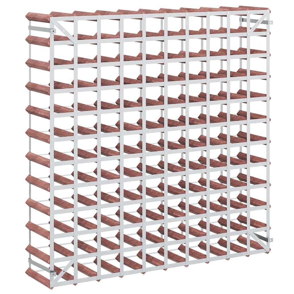 120 Bottle Wine Rack In Brown Solid Pine Wood