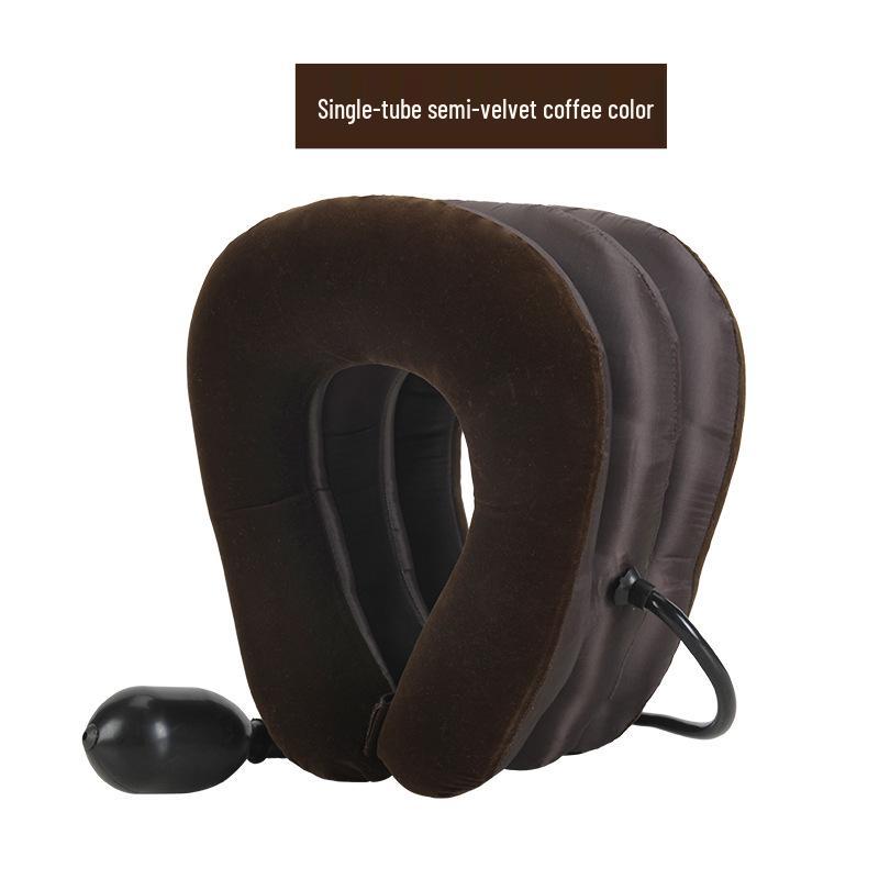 Three-Layer Inflatable Velvet Cervical Traction Device & Neck Massager