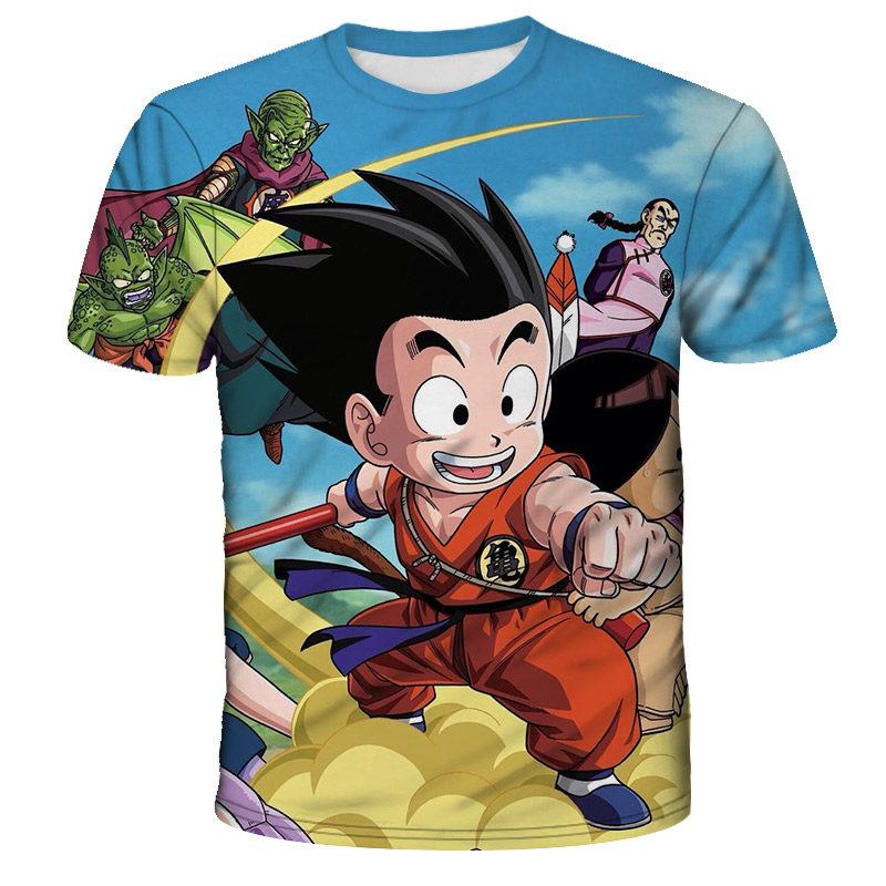 2026 Summer Dragon Ball T Shirt Kids Tops Tee Anime Figures Son Goku