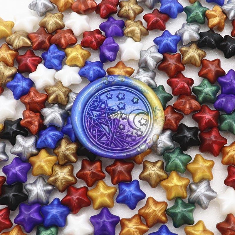 100pcs Colorful Star Wax for Sealing Seal Beads Wax Seal Stamp Set DIY Scrapbooking Material and Crafts Invitation Decoration 21