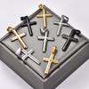 Classic Stainless Steel Cross Pendant Necklace for Women Men Basic Religious Faith Prayer Charms Chain Amulet Metal Jewelry Gift