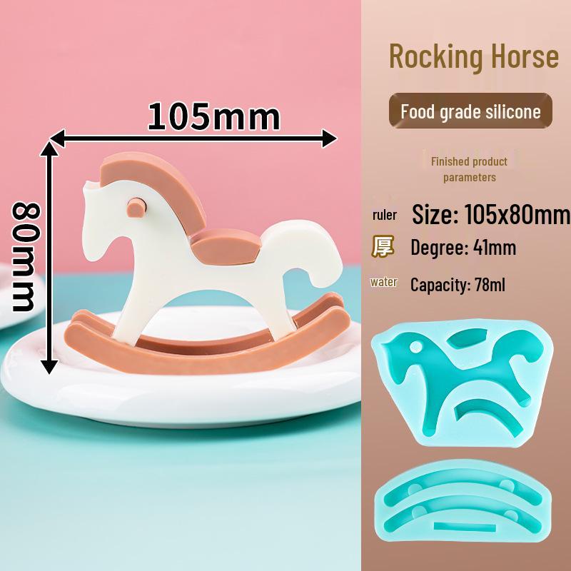 Yuanbao Horse Mousse Silicone Mold - Chocolate, Ice Cube, Dessert, Cake Decoration, Year of the Horse Baking Mold