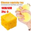 2Pcs Cheese Squishy Toy Simulation Cheese Squeeze Toy Soft Cute Decompressing Pinching Cheese Sticky Slow Rebound for Adults Toy